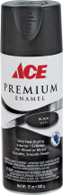 Ace Premium Spray Paint + Primer, 12 Oz. Assorted colors and finishes 1003995 Rust Stop Spray Enamel, 15 Oz., 1003979...2 for $7 Marking Paint, 17 Oz., 1017557...2 for $9 Striping Paint, 1001114...2 for $10 product image.