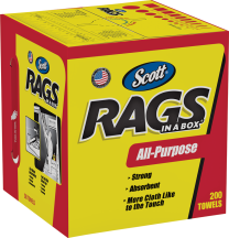 Scott® Rags In A Box™, 200 Ct. product image.