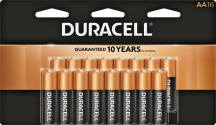 Duracell® Batteries AA or AAA 16/pk., C or D 8/pk., 9-volt 4/pk., Quantum AA or AAA 12/pk. 3100476, 3100856, 3102605, 3166659, 3166675, 3460250, 3460292 Limit 4 at this price. product image.