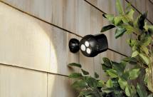 Ultrabright Motion-Sensing LED Spotlight. Dark Brown or White product image.