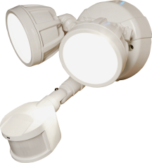 Motion-Activated LED Security Floodlight. White or Bronze product image.