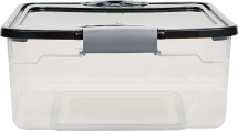 7-1/2 Qt. Latching Storage Tote, - 6165849 15-1/2 Qt.,- 6165195...$4.99 31 Qt., - 6162309...$6.99 64 Qt., - 6161087...$8.99 112 Qt., - 6164123...$12.99 product image.