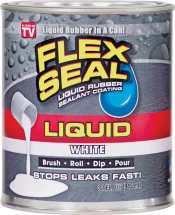 Flex Seal® Liquid Rubber Sealant Coating 32oz White or Black 6321327, 6321483 Flex Seal® Liquid Rubber Sealant Coating 1 Gallon...$89.99 White or Black 6321087, 6321418 product image.